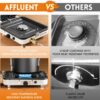 AFFLUENT 2 Burner Propane Camping Stove with Grill and Storage Bag- A Must - Have Camp Stove Propane! Foldable, Featuring Two Adjustable Burners Ideal Portable Camping Stove for Camping & BBQ(White)