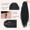 870220c48ba48752 Long Curly Drawstring Synthetic Ponytails Women Black Blonde Red Ponytail Clip in Hair Extensions for Daily Cosplay