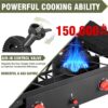 8703c038a227234a 2 Burner Gamping Stove with Windpanel& Side Shelves, Bag, Auto Ignition Button,Regulator,150,000 BTU Camping Stove Propane Burner for Outdoor BBQ&Backyard Cooking Camping Home