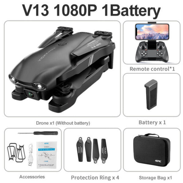 871a48c1d942dde8 NEW V13 Mini Drone 4K HD Professional With 1080P Dual Camera 2.4G WIFi FPV Dron Foldable RC Quadcopter Gift Toy