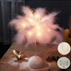1PC Feather Design LED Table Lamp Kids - Battery-Powered, Portable & Ideal Bedroom Decor for All Ocns