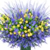 Artificial Plants Outdoor, 24PCS Lavender Artificial Flowers, UV Resistant Fake Flowers, Faux Flowers for Outdoor Planters for Home Garden Outside Porch Decor