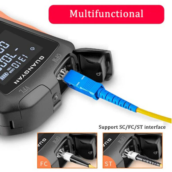 FTTH Mini 6 in 1 Optical Fiber Power Meter OPM Fiber Optical RJ45 Cable Tester  Visual Fault Locator 30mw VFL Laser PenLED Light