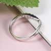 873cde9e51eb194f M-JA Half Eternity Moissanite Ring Curved Wedding Band Sterling Sier 0.39ct Lab Diamond Rings for Women D Color Jewelry