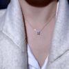 874ef79082b806e6 Jkeli S Pure sier gold pendant Multi-functional single diamond with six claws Zircon necklace for women gift