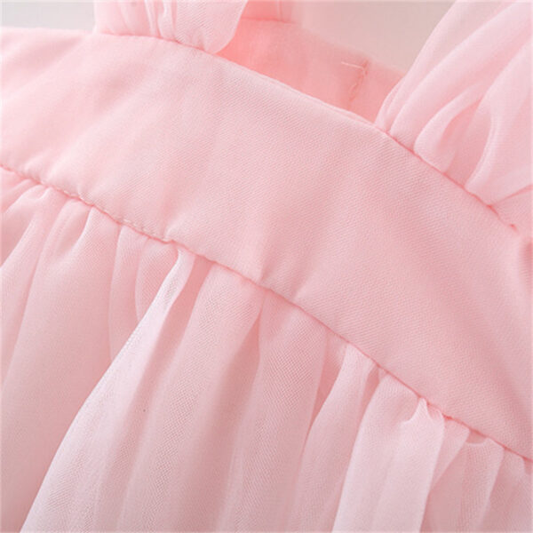 87556e2dcf192bf1 Sweet Flower Fairy Baby Girl Party Dresses Summer Solid Color Mesh Princess Evening Dress Kids Costume 0 to 3 Years Old Children