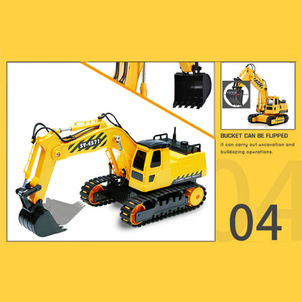 Double E RC Excavator Truck 11CH crawler Tractor Model Engineering Car 2.4G Radio Remote Controlled Electric hine Kid Toy