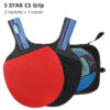 876d3dc40fd3a635 5/6 Star Table Tennis Racket 2PCS Professional Ping Pong Racket Set Pimples-in Rubber Hight Quality Blade Bat Paddle with Bag