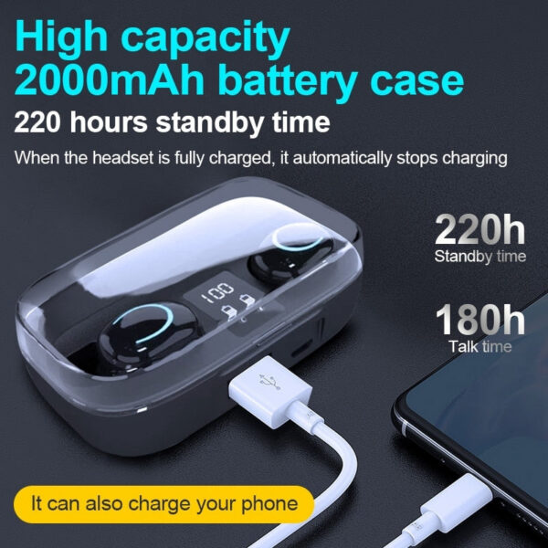 Wireless Bluetooth Smart Touch Control Play Headphones Active Noise Removal For Sport X10