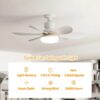 877ce92a39731ada LED 40W ceiling fan light E27 with remote control for dimming, suitable for living room, study, household use, 85-265V