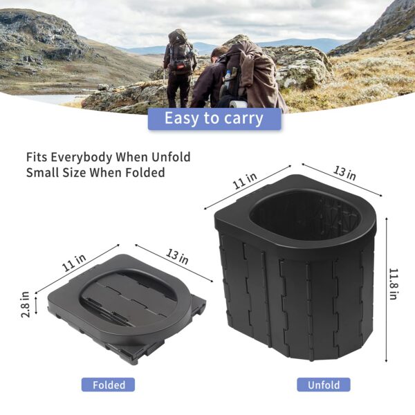 877e8161489dcba2 Portable Adults, Porta Potty Travel Commode Bucket Toilet for Camping, Car, Travel, Outdoor, Hiking, Backpack, Trips, Tent, Boat, Beach, Traffic Jam, Home