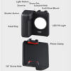 UURIG PH-10 Wireless Handle G rip Holder Stabilizer Smartphone Vlog Remote Control 1/4"LED Light for i Phone Android