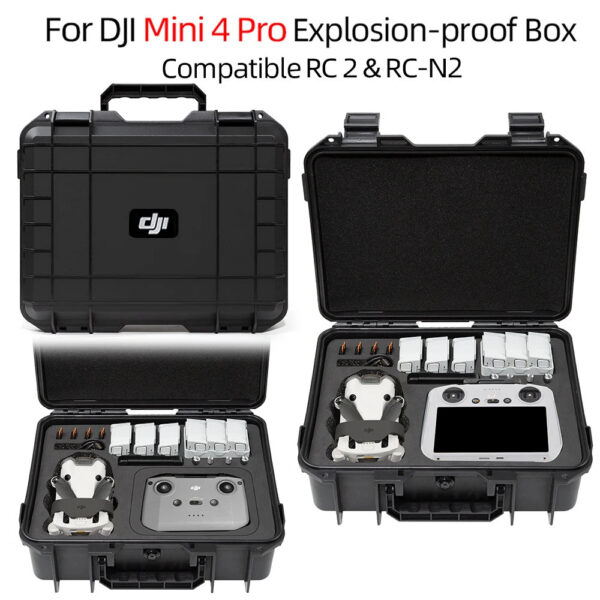 8793583e3be11965 For DJI Mini 4 Pro Case Mini 4 Pro Explosion Proof Case Mini 4 Pro Bag Portable Waterproof Box Hard Shell Large Capacity Case