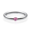 879cce2959a464bc GIGEWE Moissanite 0.3ct 4mm Round Cut Nova Blue/Pink White Titanium Steel Ring Diamond Test Passed Fashion Claw Setting Gift