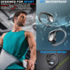 75Hrs Bluetooth 5.3 Earphones IP7 Waterproof Wireless Headphones with ENC Noise Cancelg Mic Deep Bass For Sports Workout Gym