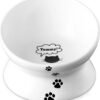 87a6b67854cdcb83 Y YHY Cat Bowl Anti Vomiting, Raised Cat Food Bowls, Tilted Elevated Cat Bowl, Ceramic Pet Food Bowl for Flat Faced Cats, Small Dogs, Protect Pet's Spine, Dishwasher Safe