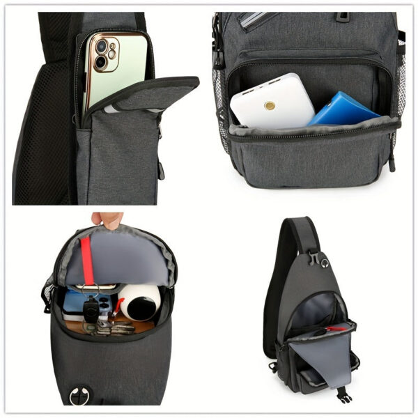 1pc Waterproof Single Shoulder Bag For Men And Women, Multi-purpose Large Capacity Cross Body Bag, Suitable For Outdoor Travel And Work