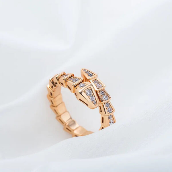 Classic Brand Designer S Designers Ring Sier Plated for Women Open Snake Pattern Easy to Deform Lady Bone Rings Full Diamond Top Level Gift Casual Fashion Party