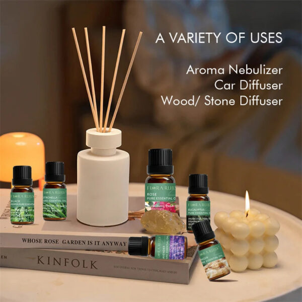 87b5383f88093e00 Essential Oils for Diffusers Lavender Eucalyptus Tea Tree Peppermint Rosemary Mint Bergamot Lemon Rose Pure Essential Oil 10ml