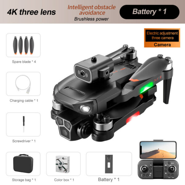 87c22f7861d7ab57 New M1s Mini Drone 4K Professinal Three Camera Wide Angle Optical Flow Localization Four-way Obstacle Avoidance RC Quadcopter