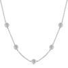 87c3d18a9d57e9fa 5mm 5 Stones Bubble Moissanite Necklace Certified Original 18k Gold Plated 925 Silver Diamond Choker Chain for Women Jewelry GRA