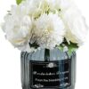 87cc6ff86e1152c1 Fake Peony Flowers in Ceramic Vase,Faux Hydrangea Flower Arrangements for Home Decor Artificial Flowers with Vase