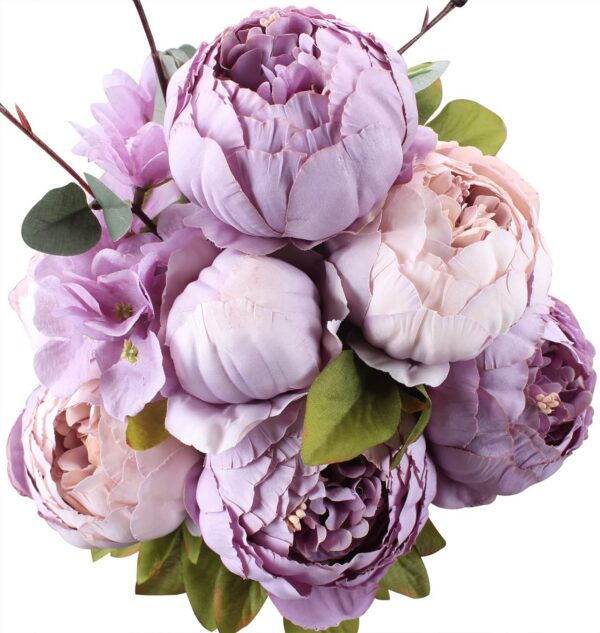87d4435e06d07e32 Duovlo Springs Flowers Artificial Silk Peony Bouquets Wedding Home Decoration,Pack of 1 (Spring Red)
