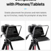 Ulanzi RT02 Teleprompter Portable Mini Collapsible Prompter for Tablets DSLR Laptop Camera Phone Live Streaming Video Recording