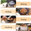 Jargrovs Camping Gaskocher,Portable Gas Camping Stove,Faltbarer Campingkocher mit Tragetasche,2,6 kW Windschutz Gaskocher, kompakter campingkocher gas für Camping,Wandern und Partys (Khaki)