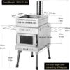 WillowyBe Outdoor Sauna Hot Tent Stove, Rocket Stove Heater, Portable Camping Wood Stove for Dry Sauna, Cooking for Husband and Friends