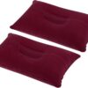 87f5ac1e598109f6 PATIKIL Inflatable Pillow, 2 Pack Squared Ultralight Camping Travel Pillow Desk Rest Neck Support for Hiking Backpacking Office, Pink
