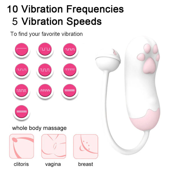8807f33f7af9d8e6 Sex Vibrator Eggs Cat Claw Vibrator For Women G-spot Massage Clitoris Stimulator Female Masturbation Jumping Eggs Adult Sex Toys