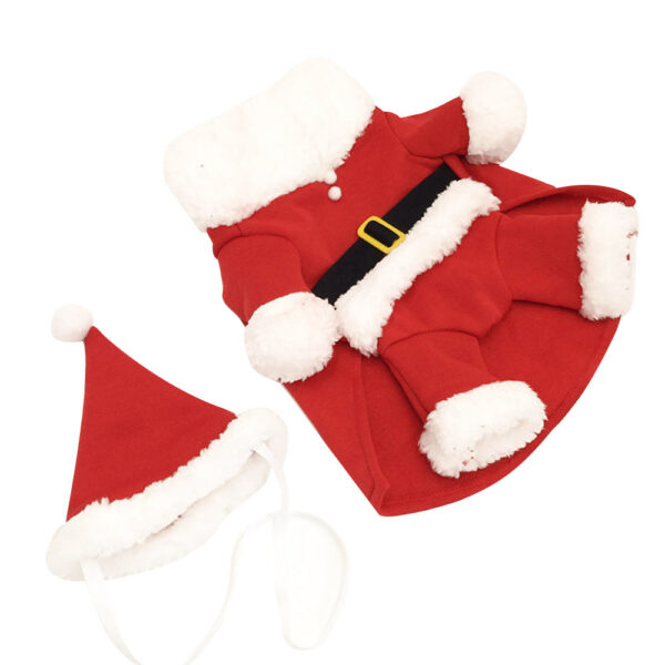 Pet Funny Xmas Clothing Warm Fleece Coat Puppy Dog Fashion Christmas Clothes Santa Claus Standing Costume New