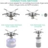 HOMGEN Portable Gas Stove | Mini Camping Gas Cooker with Butane/Propane Adapters and Storage Bag | Compact Camping Stove Gas Burner for Backpacking, Hiking & Outdoor Cooking