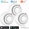 Wifi Tuya Smart Smoke Detector Sensor Wireless Fire Protection Smoke Alarm High Sensitivity Safety Prevention Sensor 80DB