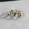 Original Engrave4 5 6mm Diamond Love Ring Gold Sier Rose 316L Stainless Steel Rings Woman Man Lover Wedding Jewelry Lady Party 6 7 8 9 10 11