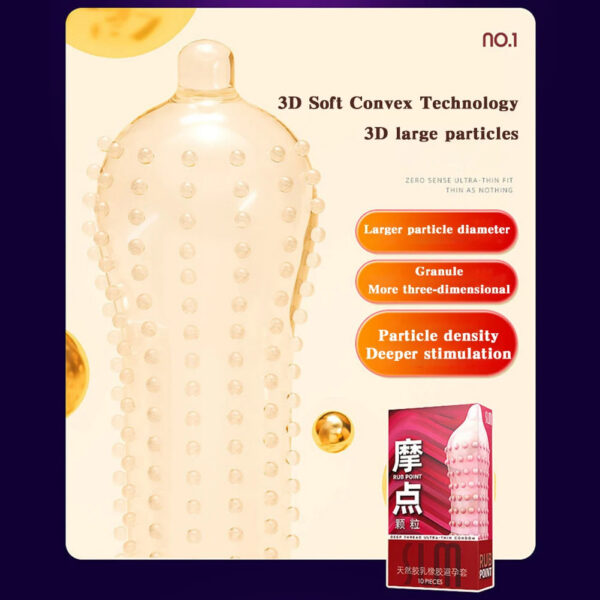 10PCS 3D Large Particles Condoms for Men Penis Sleeves Granular Stimulation Women G Spot Sex Toy Safe Contracepation Sex Product