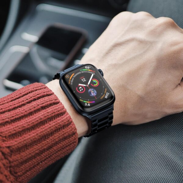883bc8e05567e2fd EPULY Compatible with Apple Watch Band 42mm 44mm 45mm 38mm 40mm 41mm, Business Stainless Steel Metal Wristband for iWatch SE & Series 7 6 5 4 3 2 1 for Men Women (Silver, 41mm 40mm 38mm)