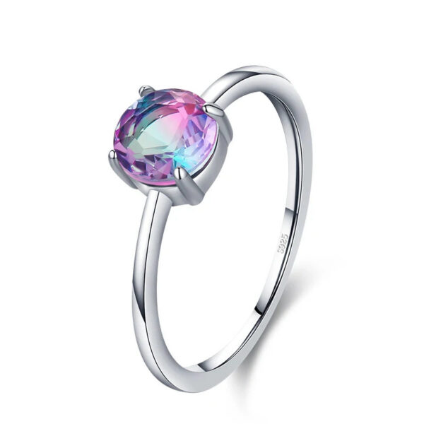 883c3c868539d599 Modian Fashion Cocktail Color Ring Pure 925 Sterling Silver 6 Shape Geometric Tourmaline Finger Rings for Women Fine Jewelry