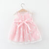 Summer Toddler Girl Princess Evening Dress Bow Sleeveless Kids Costume Baby Birthday Party 0 To 3 Years Old Children Clothes