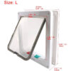 88454713eb50ab17 4 Way Lockable Dog Cat Kitten Security Flap Door Puppy Gate ABS Plastic Animal Small Pet Supplies Products