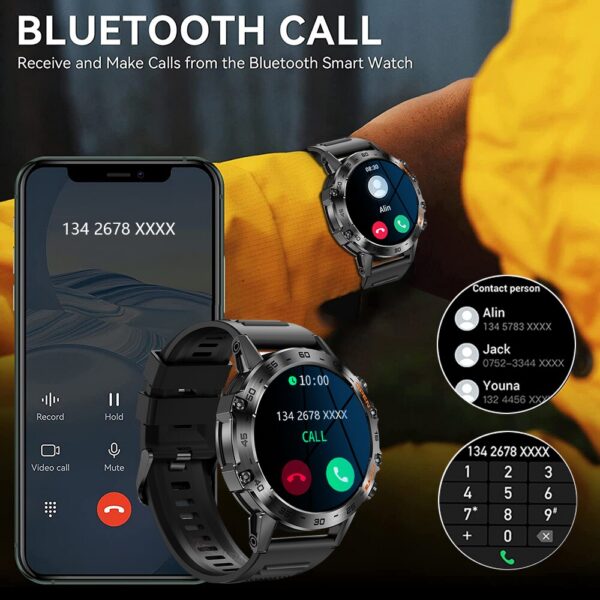 8845b40f08c10729 MELANDA Steel 1.39" Bluetooth Call Smart Watch Men Sports Fiess Tracker Watches IP67 Waterproof Smartwatch for Android IOS K52