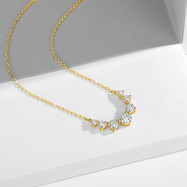 8856b80dabce8bba Szjinao Total is 2.8ct 7 Stone Moissanite Necklace For Women Solid Sterling Sier With Certificate Jewelry Best Gift