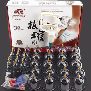 8856f14198795e3f 32 Pieces Professional Vacuum Acupuncture Cupping Massager Therapy Cans Vacuum Cupping Care Anti-Cellulite Suction Cups For Body