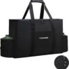 8866b561947540eb Camp Stove Carry Bag, Camping Stove Carrying Case for Coleman 2-Burner, 1680D Stove Storage bag, with Double Zipper, 2 Adjustful Side Pockets, Fits Grills/Stoves up to 23.6 x 14.5 x 5.5Inches