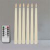88680220efcefafa LED Flameless Flickering Taper 3D Wick Candles Lamp with Remote Control Tea Lights Wedding Home Decor Battery Operated