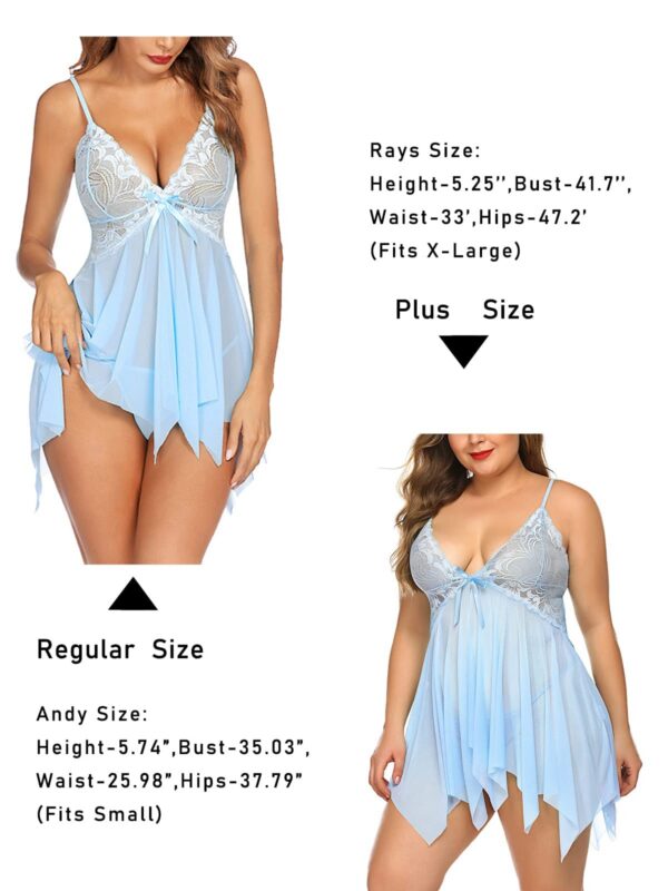 Avidlove Lingerie for Women Lace Babydoll Sleepwear Boudoir Outfits Plus Size Langeray XS-5XL