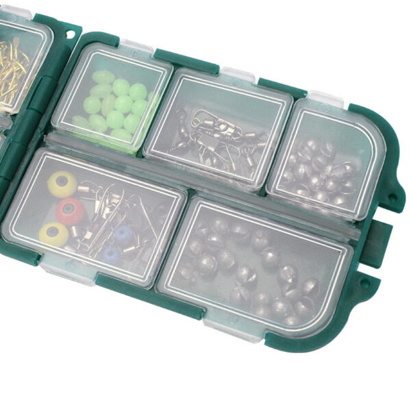 88bbb8e8f6aa5175 Tackle Box 10 Compartment Lure Hook Storage Case Double Sided Fishing Tool Organizer Multifunctional Bait Container