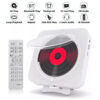 Portable Bluetooth Speaker Stereo Players LED Screen Wall Mountable CD Music Player with IR Remote Control FM Radio
