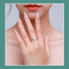 Modian Real Sterg Sier Rings For Women Shining Crown Opal Finger Ring Classic Wedding Statement Jewelry Anel